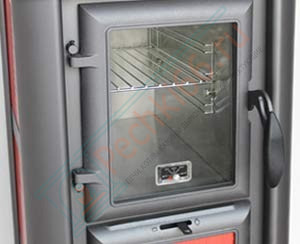 Печь-камин Lederata Plus черная (Tim Sistem) до 180 м3