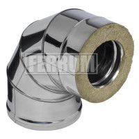 Сэндвич колено 90° (НЕРЖ-430/0,5-ОЦИНК/0,5) d-200/280 (Ferrum GS-Z)