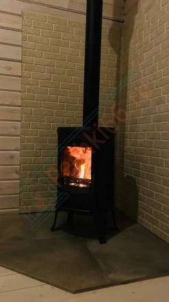 Печь-камин Guca Eliptiko под ключ (монтаж 06.2019)