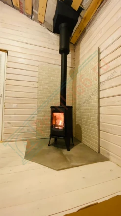 Печь-камин Guca Eliptiko под ключ (монтаж 06.2019)