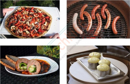 Керамический гриль Junior black с ножками (Monolith)