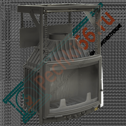 Чугунная топка Панорама 700П, подъемный механизм (Мета) 14 кВт