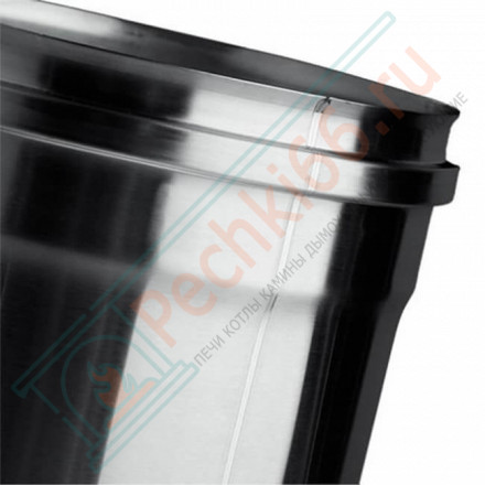 Сэндвич колено 90° (НЕРЖ-430/0,8-НЕРЖ-430/0,5) d-115/200 (Ferrum HF)