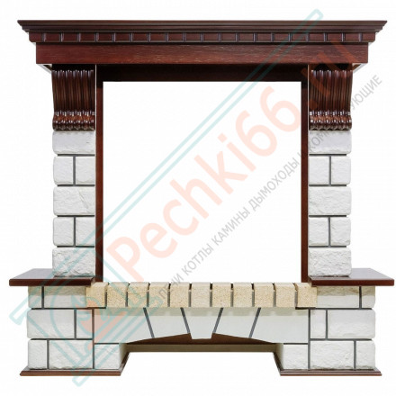 Портал Pierre Luxe - Темный дуб / Белый (Высота 1040мм)