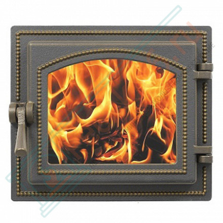 Дверца печная чугунная 260, бронза (Везувий)