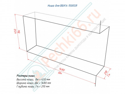 Биокамин 1500 SR правый угол (LuxFire)