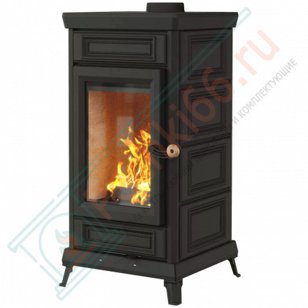 Печь-камин Майолика, черная (Астов)