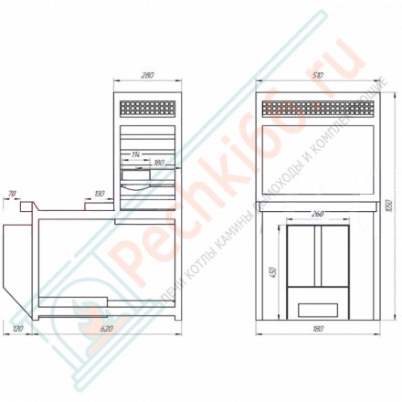 Печь банная Емельяныч-2 Classic, под бак 60 л (Дионис)