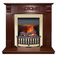 Электрический каминокомплект Sorrento угловой - Орех с очагом Danville Brass FB2