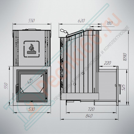 Печь банная Терма Каменка, С/Д (Варвара)