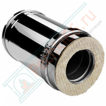 Сэндвич труба V50R с изол L=250 (AISI-321/0,8-ОЦИНК-RAL/0,5) d-130/230 (Вулкан)