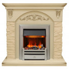 Каминокомплект Bern Сланец крупный бежевый / Алебастр темная патина с очагом Chesford Каминокомплект Bern Сланец крупный бежевый / Алебастр темная патина с очагом Chesford