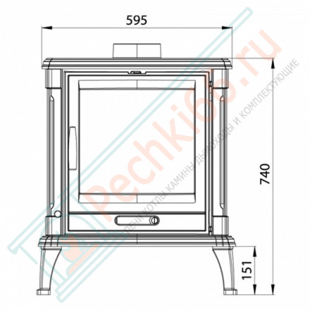 Чугунная печь-камин Iberia (NordFlam) до 200 м3