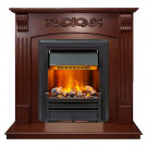 Электрический каминокомплект Sorrento угловой - Орех с очагом Brookline Black Электрический каминокомплект Sorrento угловой - Орех с очагом Brookline Black