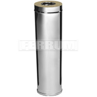 Сэндвич труба для дымохода L=1м (НЕРЖ-430/0,5-ОЦИНК/0,5) d-120/200 (Ferrum GS-Z) Сэндвич труба для дымохода L=1м (НЕРЖ-430/0,5-ОЦИНК/0,5) d-120/200 (Ferrum GS-Z)