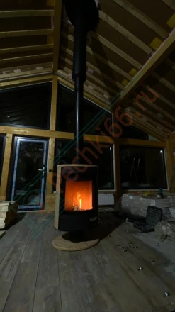Печь-камин Romotop Stromboli N песчаник под ключ (монтаж 06.2022)