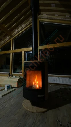 Печь-камин Romotop Stromboli N песчаник под ключ (монтаж 06.2022)