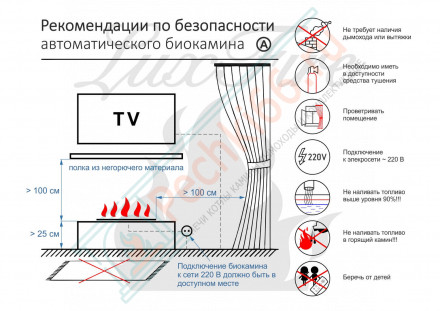 Биокамин автоматический 1700 RC INOX (Good Fire)