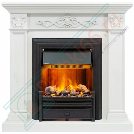 Электрический каминокомплект Verona - Белый дуб с очагом Brookline Black (Dimplex)