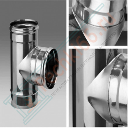 Сэндвич тройник 90° (НЕРЖ-430/0,5-НЕРЖ-430/0,5) d-130/200 (Ferrum GS)