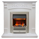 Электрический каминокомплект Sorrento угловой - Белый дуб с очагом Chesford Электрический каминокомплект Sorrento угловой - Белый дуб с очагом Chesford
