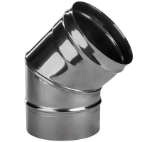 Отвод 45° без изол (НЕРЖ-321/0,8) d-115 (Дымок-Lux) Отвод 45° без изол (НЕРЖ-321/0,8) d-115 (Дымок-Lux)