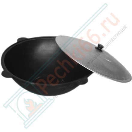 Узбекский чугунный казан круглое дно 22 л. (Наманган DAVR METALL)