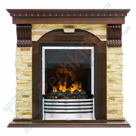 Электрокаминокомплект Dublin - Темный дуб / Сланец с очагом Flagstaff