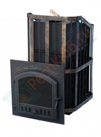 Банная печь "Сибирь-40" (дверка 545х545) с закрытой каменкой (Сибирь-Премиум)