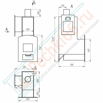 Банная печь из нержавеющей стали № 06Н10 - 18 (Тройка) до 18 м3