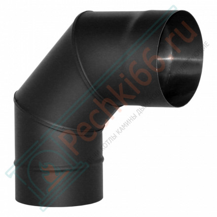 Отвод VBR 90º черный (НЕРЖ-439/0,8) d-200 (Вулкан)
