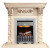 Электрокаминокомплект Luxemburg (каменный) - Сланец/Cлоновая кость с патиной с очагом Danville Chrome FB2