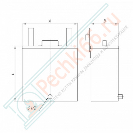 Бак навесной универсальный (НЕРЖ-201/1,0мм) 60 л (Феррум)