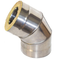 Сэндвич-отвод 135° (НЕРЖ-439/1,0-НЕРЖ-439/0,5) d-130/200 (УМК) Сэндвич-отвод 135° (НЕРЖ-439/1,0-НЕРЖ-439/0,5) d-130/200 (УМК)