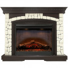 Электрический Каминокомплект Glasgow - Темный дуб/Белый (Высота 1080 мм) с очагом Cassette 400 NH Электрический Каминокомплект Glasgow - Темный дуб/Белый (Высота 1080 мм) с очагом Cassette 400 NH