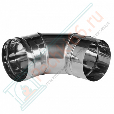 Отвод 90° без изол (НЕРЖ-321/0,8) d-120 (Дымок-Lux)
