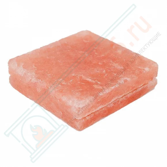 Плитка из гималайской розовой соли 100x100x25 мм шлифованная (с пазом)