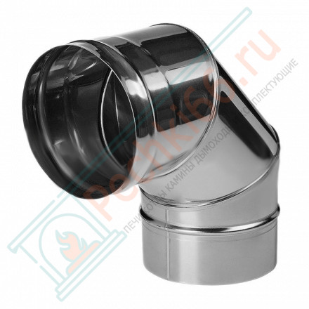 Отвод 90° без изол (НЕРЖ-321/0,8) d-250 (Дымок-Lux)