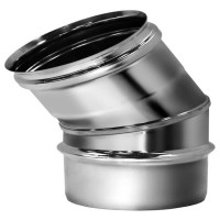 Отвод одностенный 30° (AISI-321/0,5мм) d-130 (Вулкан)