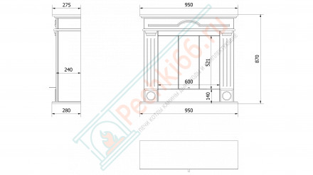 Биокамин DECEMBER, белый (Kratki)