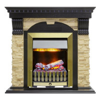 Электрокаминокомплект Dublin - Венге / Сланец с очагом Danville Antique Brass FB2
