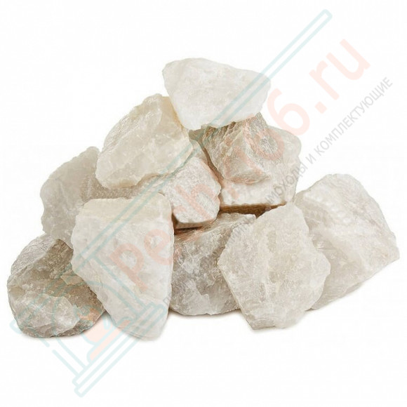 Камень для бани Кварц белый колотый 10 кг (Россия)