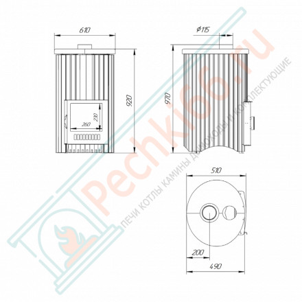 Печь для бани УЮТ-25 "Змеевик наборный" (Ферингер)