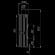 Дымоход с регистром Жадеит перенесённый рисунок, d-115, L=1000 мм (Feringer)