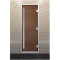 Стеклянная дверь DoorWood «Хамам Престиж Бронза матовая» 2100х900 мм
