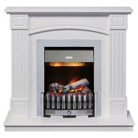 Каминокомплект Boston - Белый (Высота 925см) с электроочагом Danville Chrome FB2 (Dimplex)